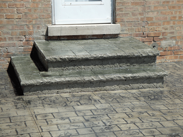 Stamped concrete Stairs width=